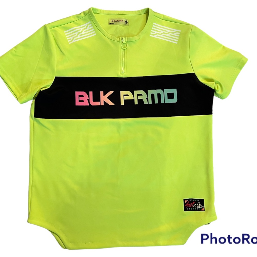 Black Pyramid Jersy Shirt Lime Green Size XXL